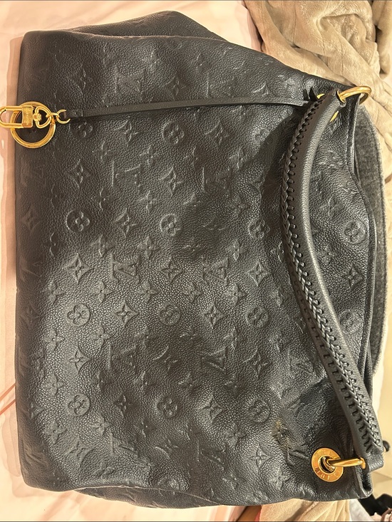 Louis Vuitton Handbags - Louis Vuitton Black Monogram Empreinte Leather Shoulder Bag with Gold Hardware